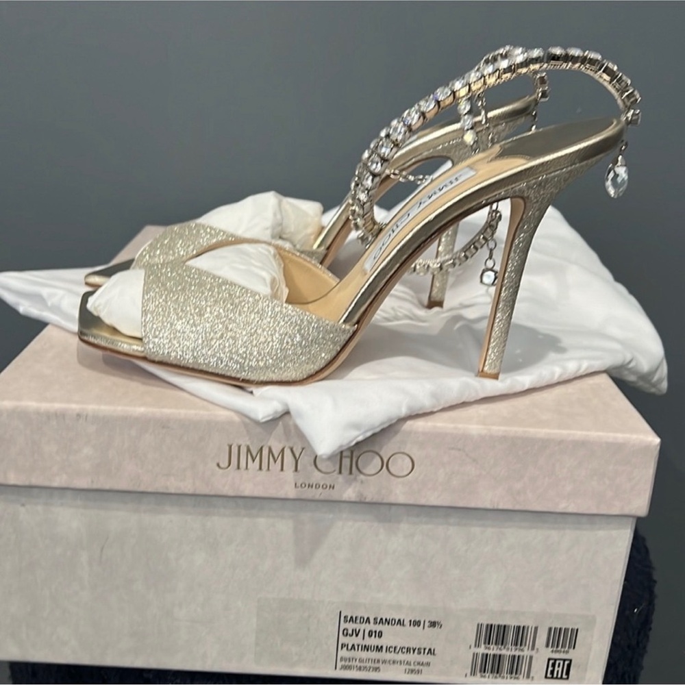 JIMMY CHOO Saeda 100 sandals - Picture 2 of 4